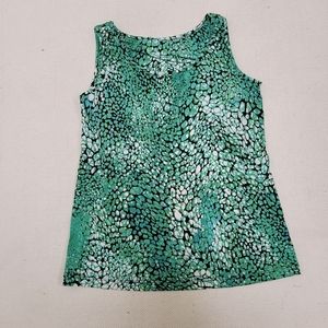 Carol Wior Sz Small Tank Top With Body Shaper Lining , Green/Black